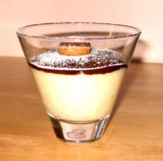 Verrine de semoule et chocolat